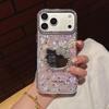Bright Diamond Heart Polka Dot Mirror Case for iPhone 17 Pro Max/15 Pro/11/12.