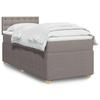 Vidaxl Letto Continentale Con Materasso, Taupe, Tessuto, 80X200 Cm