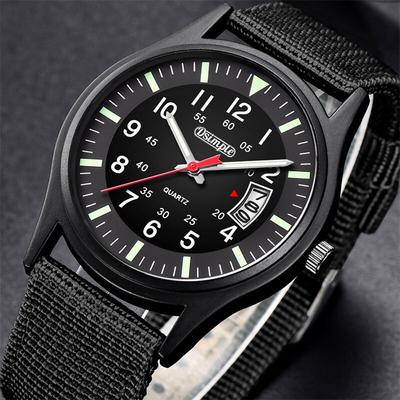 Herrenuhr  Mode Herren Nylonuhren Luxus Herren Armee Militär Quarz Uhr Kalender Datum Armbanduhr Relogio Masculino