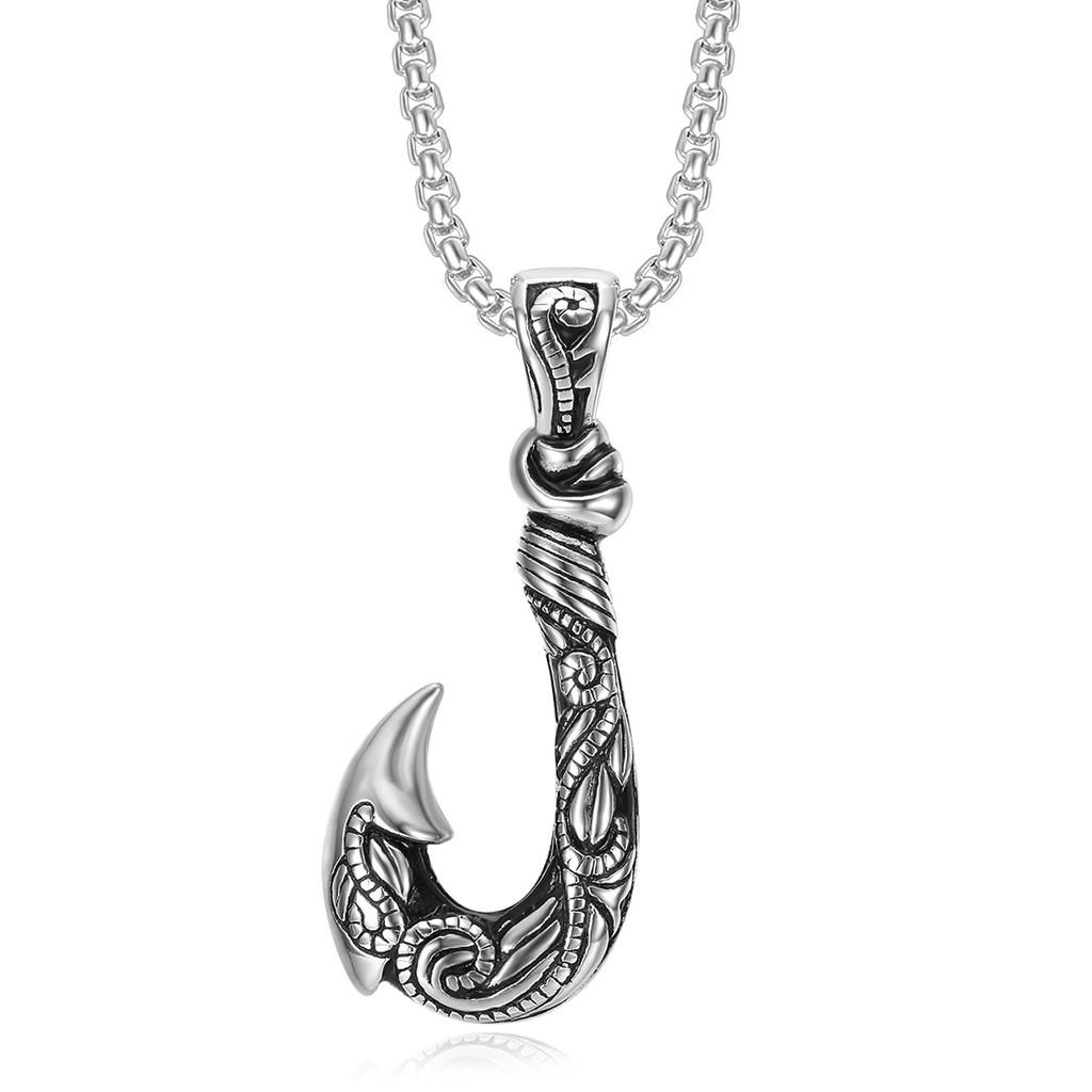 

Ожерелье Моана Кулон Мауи Рыболовный крючок Титановая сталь Украшения Аниме Гавайский Silvery