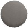 Seat Cushion 2 pcs Light Grey Ø50 x 19 cm Cord Fabric
