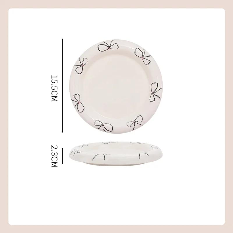 

Круглые керамические тарелки во французском стиле для завтрака, сэндвичей, салатов, ресторанов класса люкс, пасты, изысканной посуды