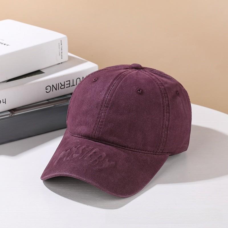 Style Letter Embroidered Cotton Baseball Cap With Sun Protection For Casual Wear