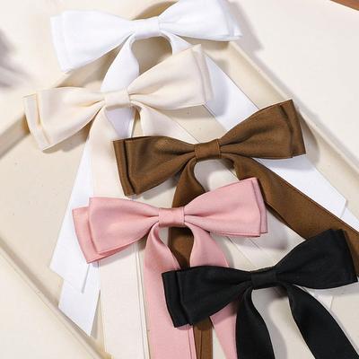 Doppelstöckige Schleifen-Haarspange, Geeignet für Damen für den Alltag/Urlaub/Arbeit, Krokodilklemme Haar-Accessoires Klauen-Klemmen Haarkrallen Haarspangen