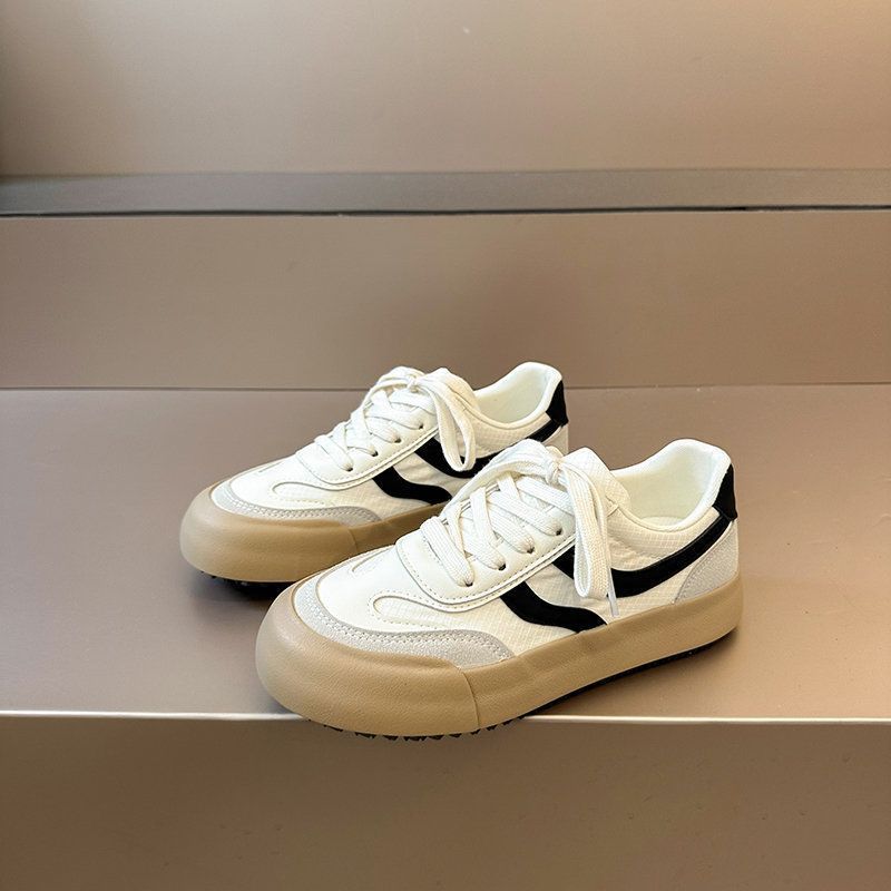 Board shoes new Chinese wasteland wind striped fashion muffin Xiaoxiangfeng campus French cute super soft retro interior