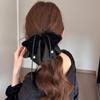 Korean Black Red Pearl Bow Hair Clips Shark Hair Claw Clip Hairpins Spring Clip  Ponytail Barrettes Hair Accessories