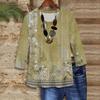 3/4 Sleeve Shirts For Women Cute Print Graphic Tees Blouses Casual Plus Size Basic Tops Pullover