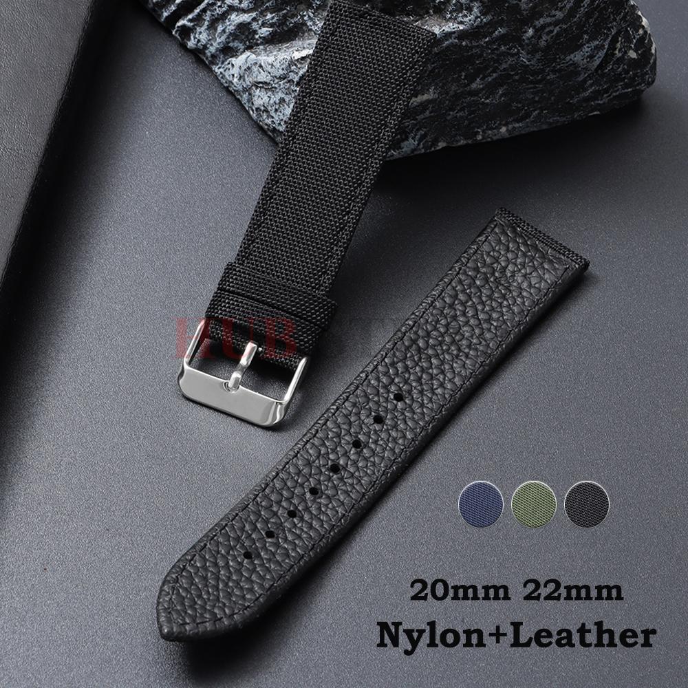 20mm 22mm Nylon Leather Watch Band Soft Canvas Strap Belt Universal Bracelet for Seiko for IWC for Men Women Sport Wrist Band