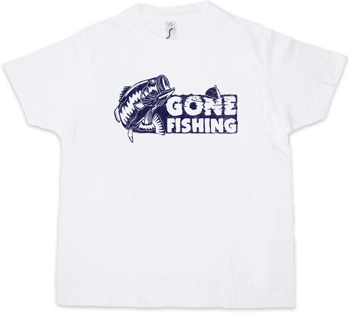 GONE FISHING Kids Boys kids boys T-Shirt Fishing Fisher Rod Pole Bone River Fisherman 150