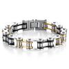 Stainless Steel Chain Bracelet Men Women Cycling Biker Punk Style Adjustable Safety Wristband