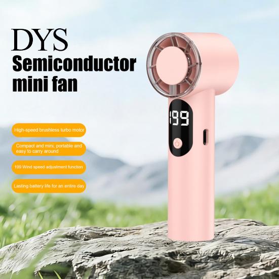 Lightweight Personal Fan Handheld Mini Fan, Portable Desk Quiet Cooling for Travel Office Home And Outdoor Accessories USB Rechargeable