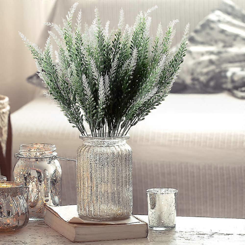 Artificial Flowers 6 Bundles Lavender Bouquet- White 36*10 Cm
