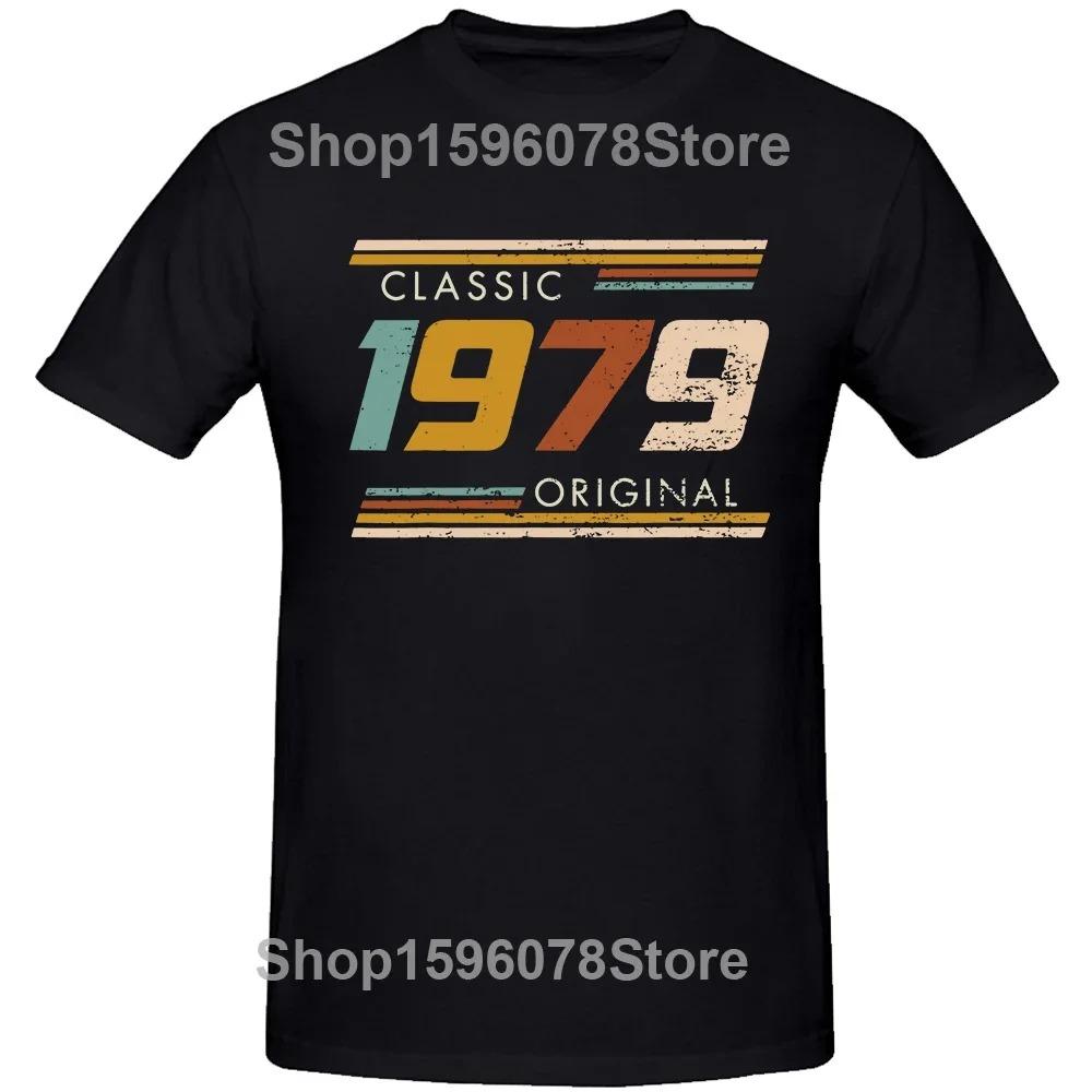 Made in 1979 Limited Edition 45th Birthday Cassette Tape T Shirts Summer Graphic  Streetwear Short Sleeve T-shirt Men