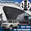 Protetores Solares para Carro Para Jeep Renegade 2015~2023 2019 2021 Acessórios Para-brisa Anti-UV Viseira Cortinas de Sol Cobertura Peças Internas do Automóvel