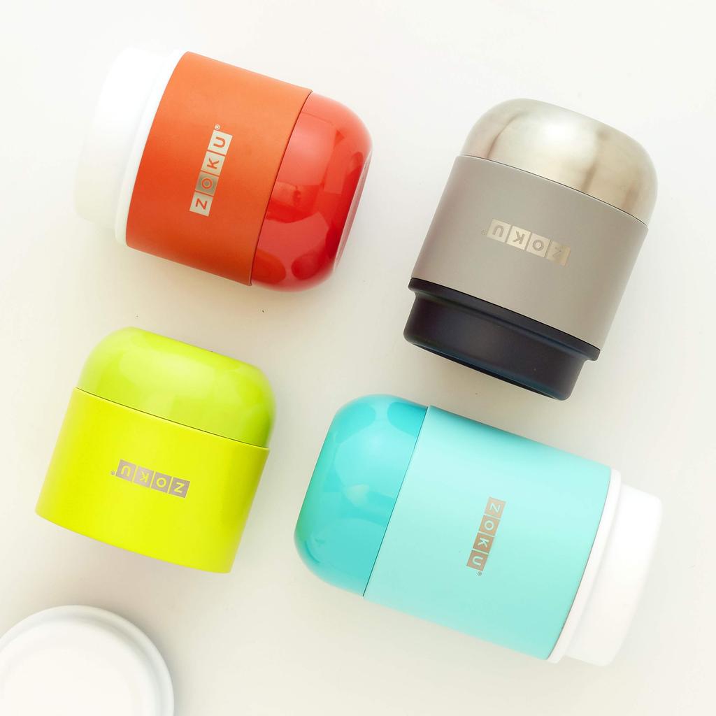 ZOKU Food Jar OR 295ml Orange Food Insulates Keeps Food Hot or Colorful Food Convenient for Outdoor and Orange Jar, Food, Cold, Jar, Travel,