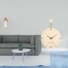 Cherub Resin Figurine with Pigeon And Minimalist Nordic Wood Wall Clock Decorative Sculpture for