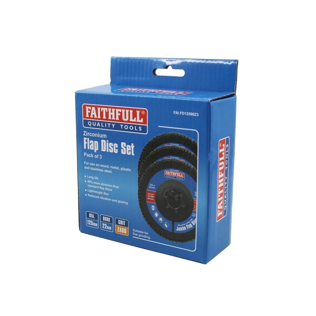 Faithfull Zirconia Abrasive Jumbo Flap Discs