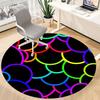 1pc Circle Pattern Carpet, Round Non Slip Durable Large Size Office Carpet, Suitable for Office