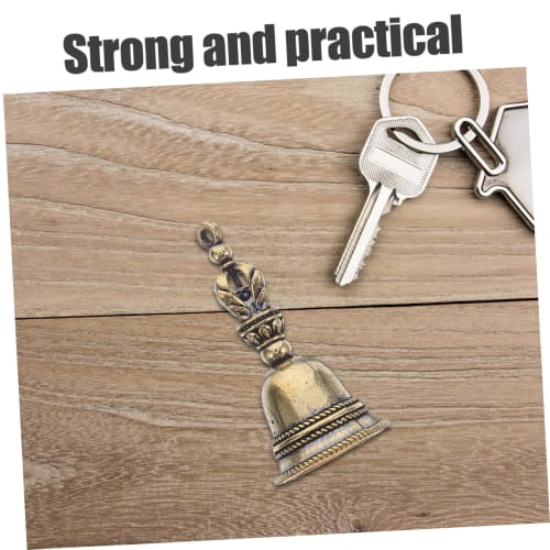 UKCOCO 5-Piece Retro Smooth Brass Hand Bell Set for Ceremonies, Meditation, Altar Decoration, Yoga, and Prayer. Smooth Edges for Home, Office, and Sho