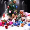 24pcs 4cm Xmas Balls Lightweight Exquisite Xmas Tree Ornaments Hanging Balls for Home Party Wedding Champagne