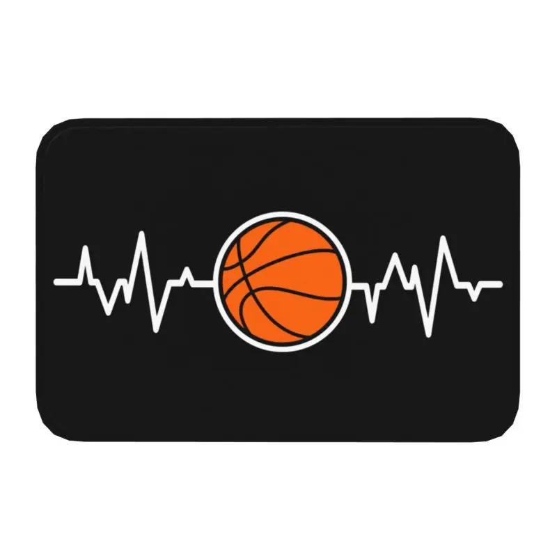 Fishing Heartbeat Doormat Anti-Slip Bathroom Kitchen Mat Toilet Floor Door Entrance Carpet Rug