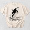 Orca Hemd Comfort Colors, Vintage Schwertwal T-Shirt, Geschenk für Meeresliebhaber, Grafisches T-Shirt mit Meerestier-Motiv, Ästhetisches Meerestier T-Shirt