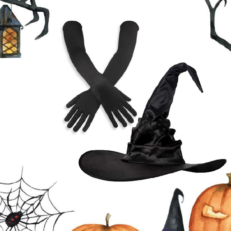 Vampires Halloween Hat Set Stage Performances Hat Multifunctional Witch Hat for Theme Parties and Stage Performances