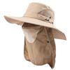 Outdoor sunscreen cap men's new summer sunshade face protection shawl removable big eaves neck protection mountaineering fisherman hat