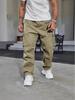 2025 Men's Outdoor Cargo Pants: Loose Fit, Multi-Pocket, Functional, Elastic Drawstring, Zipper Design