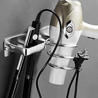 Spiral Duvara Monte Saç Kurutma Makinesi Depolama Organizatör Raf Tutucu Askı Banyoda Kullanarak Salon Stilist Aracı Kurutucu Saç kurutma makinesi rafı