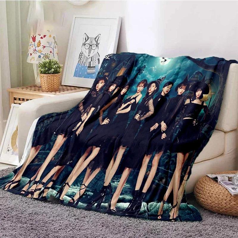 Coperta Kpop Twice Gruppo di Ragazze Moda Stampata Coperta in Flanella Regalo Divano Ufficio Letto Coperta Calda Camera da Letto Ragazze Copriletto