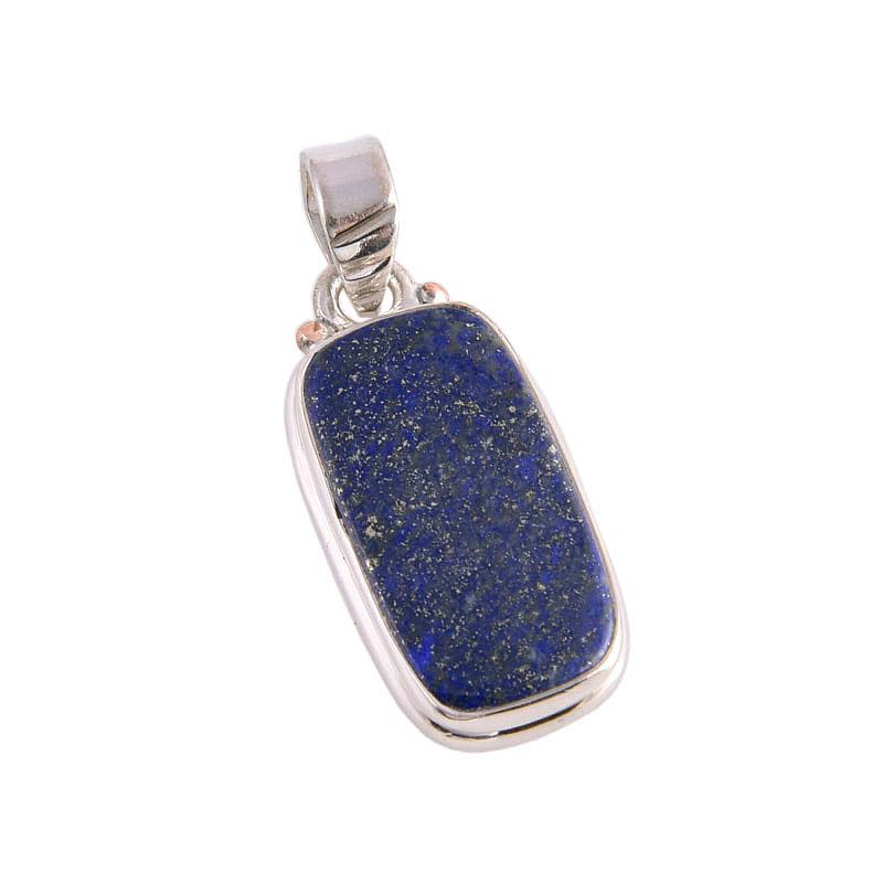 Natural Lapis Lazuli Gemstone Handmade 925 Solid Silver Gift Pendant 1.50" R3t46