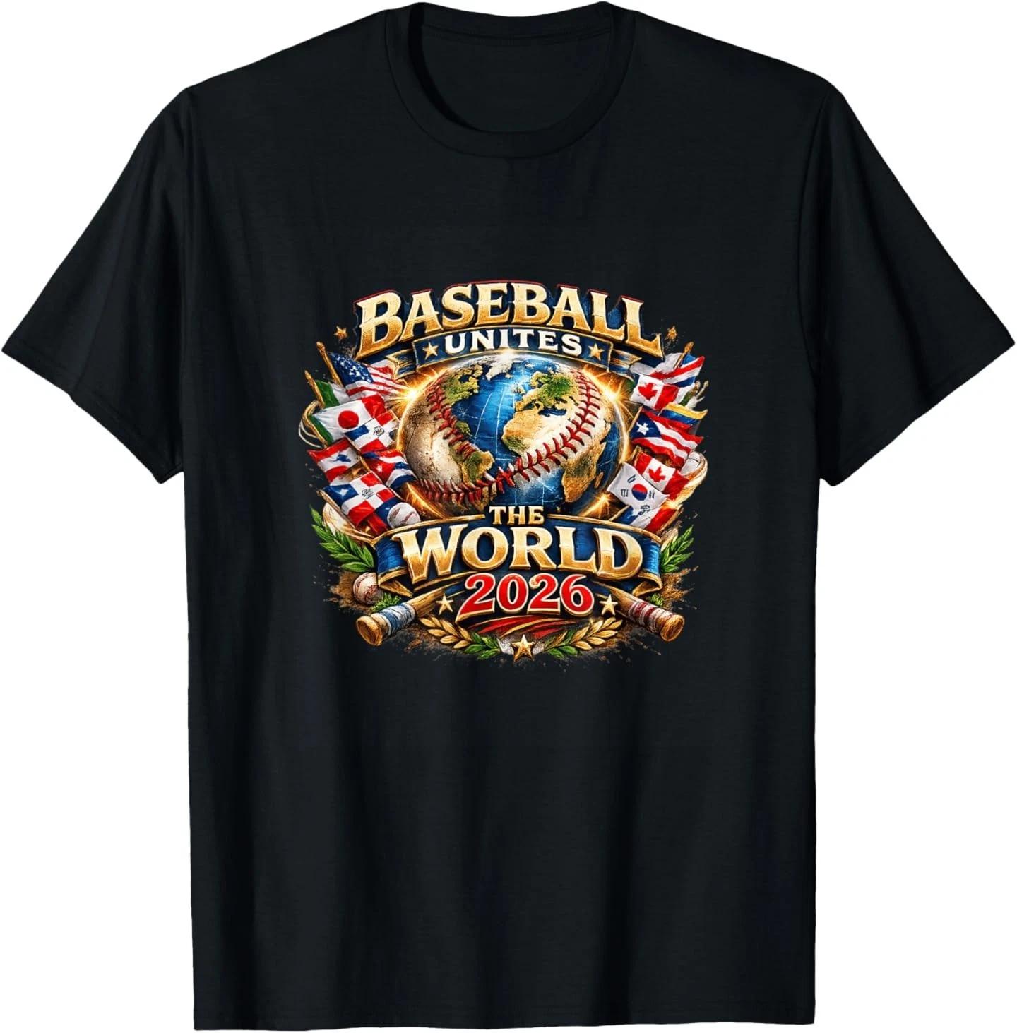 Baseball Unites The World 2026 Global Fan Graphic T-Shirt XL