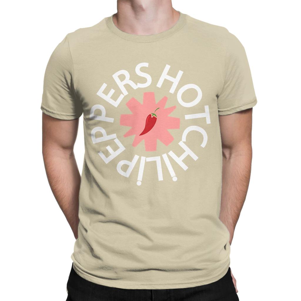 Novelty Red Hot Chili Pepper Tshirts For Unisex O Neck 100 Cotton T Shirts Rock Band Short Sleeve Tees Plus Size Tops