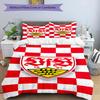 Vfb Fc Crest Printed Pattern Duvet Cover Set – includes 1 duvet cover and 2 matching pillowcases Bedroom decor Christmas gifts