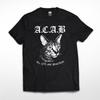 Unisex Kurzarm Rundhals Baumwoll T-Shirt Acab Alle Katzen Sind Schön
