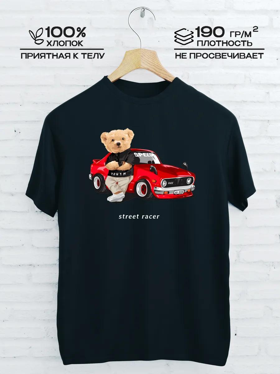 Bear Street Racer Print T-shirt XL