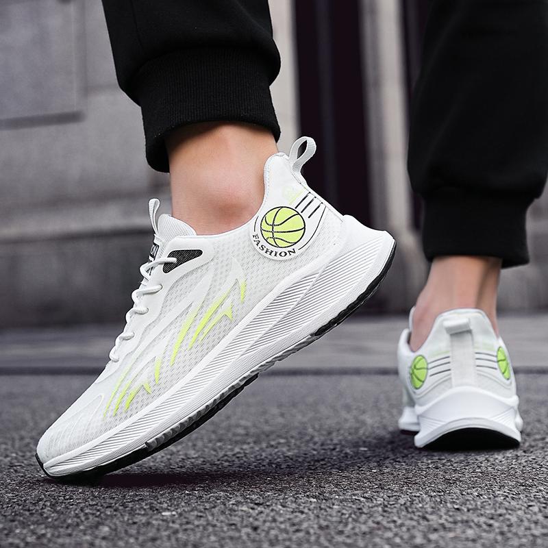 Men Tennis Shoes Mesh Lightweight Breathable Comfortable Casual Flat Shoes Cushioning Outdoor Gym Jogging Running Shoes for Men