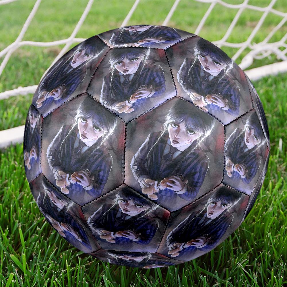 Wednesday Theme Size 5 Soccer Ball, Suitable for Both Indoor and Outdoor Matches, a Gift Suitable for Everyone.
