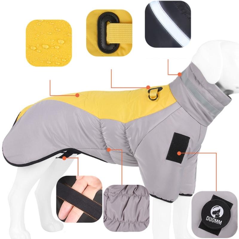 Dog Winter Coat Cosy Reflective Waterproof Dog Vest Warm Dog Clothes for Cold Weather for Medium and Large Dog