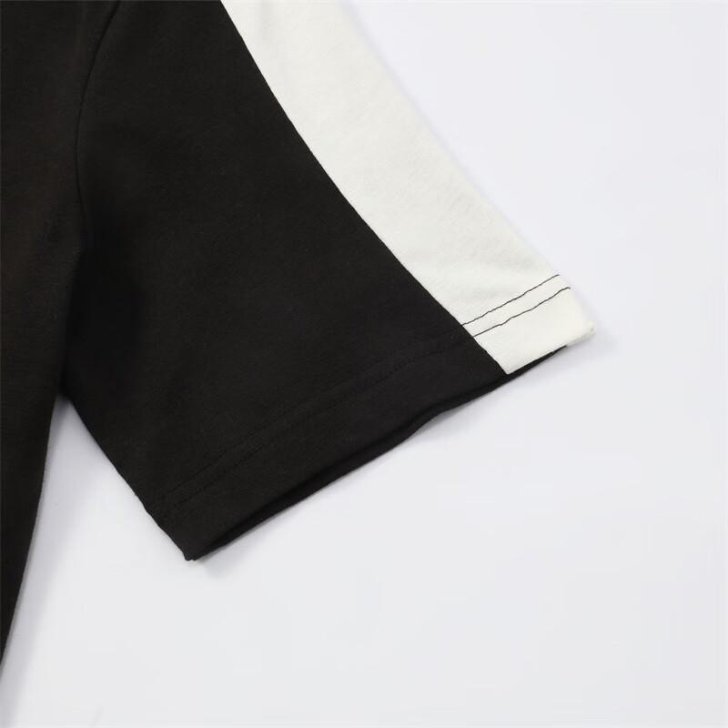 Puma Classics United In Motion T7 Tee Logo Print Casual Color Block Short Sleeve T-Shirt Men Tops Black 629229-01