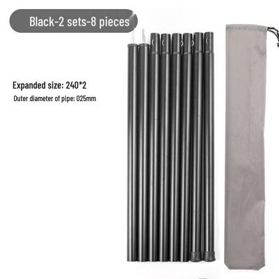 Outdoor Camping Tent Pole with Storage Bag