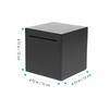 Piggy Bank Adults Stainless Steel Money Saving Box Frosted Black Coin Container Decorative Small Piggy Bank 12*12*12cm