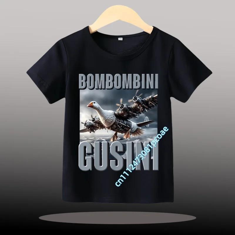 Children Unisex T-shirt Girl Boy Italian Brainrot Animals Kids Tung Tung Tung Sahur Short Sleeve Funny Meme Tee Summer Clothing