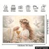 2D Soft Pastel First Communion Girl Photography Background