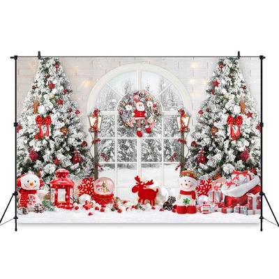 Mocsicka Fundal Fotografie Crăciun Iarnă Interior Brad Crăciun Șemineu Fereastră Decorațiune Cadou Fundal Foto Recuzită Photocall