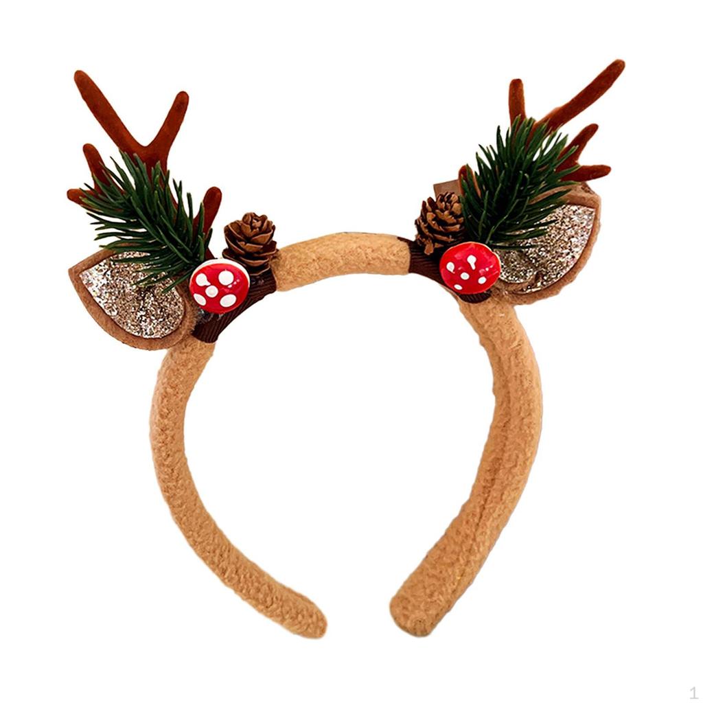 Christmas Antlers Headband Festival Costume Accessory Cute Reindeer for Girls