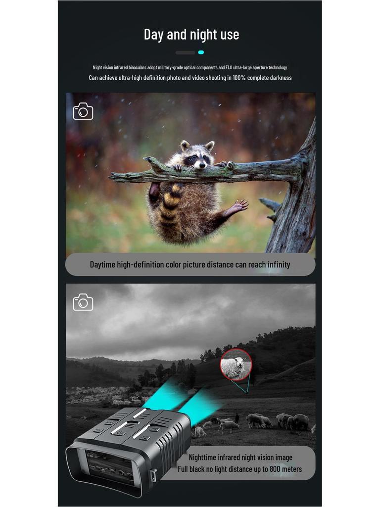 Dual-Use Infrared HD Night Vision Device: Day/Night Photo & Video Capabilities