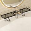 50/60cm Bathroom Counter Shelf Draining Heavy Duty Bathroom Vanity Shelf Anti Slip Hollow Out Sink Storage Rack