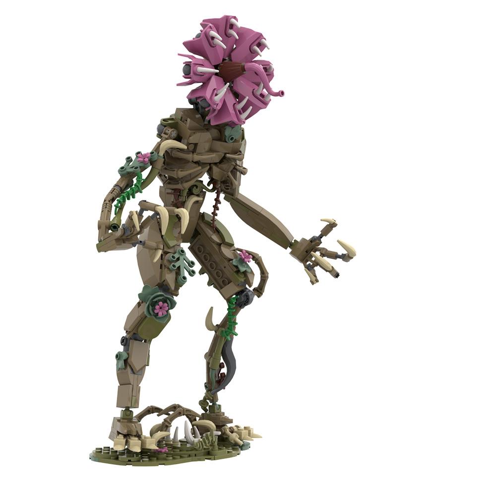 MOC Fremmed Ting Demogorgon Modell Byggekloss Skrekk Ogre Lang Tunge Monster Montering Murstein Leketøy Halloween Gaver